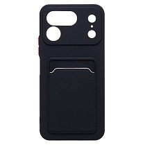 Чехол-накладка - SC337 с картхолдером для "Tecno Spark 50 Pro 4G" (black)