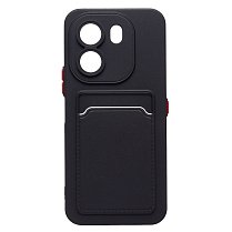 Чехол-накладка - SC337 с картхолдером для "Honor X6e 4G" (black)