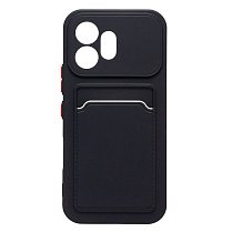 Чехол-накладка - SC337 с картхолдером для "Honor 600" (black)